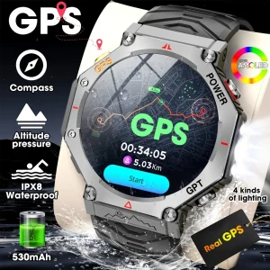 SENBONO GPS Waterproof Military Smart Watch Men