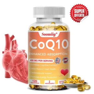 Q10 Coenzyme 450mg Capsules Cardiovascular and Heart Health Energy